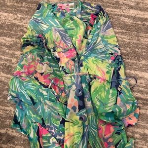 Lilly Pulitzer | Hana Convertible Silk Vest | Purrfect| XXS/XS | VGUC